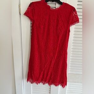 Francesca dress. Beautiful red color lace details. Size small